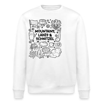 Mountains, Lakes & Schnitzel - Stanley/Stella ROLLER Unisex Organic Sweatshirt - white - Front - Nik (191cm)