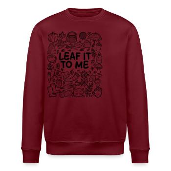 Leave it to me – autumn pun - Stanley/Stella ROLLER Unisex Organic Sweatshirt - white - Front - Nik (191cm)
