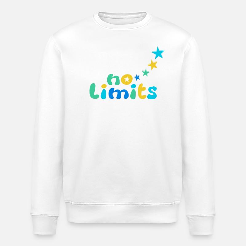 No limits Blau-Grün - Stanley/Stella Unisex Bio-Sweatshirt ROLLER - Weiß
