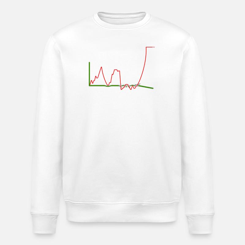 COURBE DE VIE - Sweat bio ROLLER Stanley/Stella Unisexe - blanc