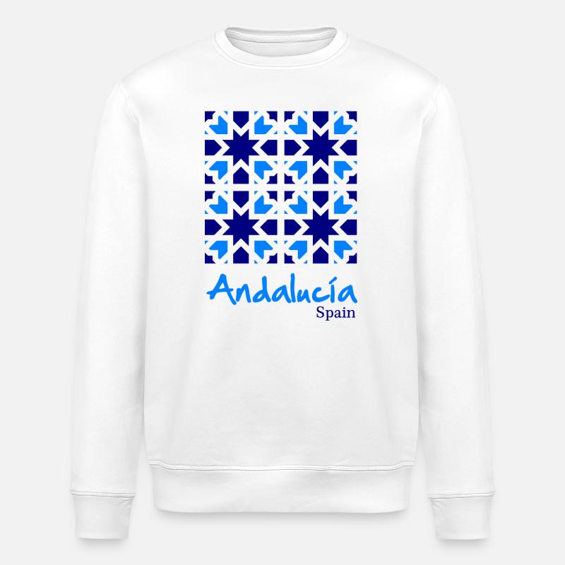 Andalusian Tiles 6 - Stanley/Stella Unisex Bio-Sweatshirt ROLLER - Weiß