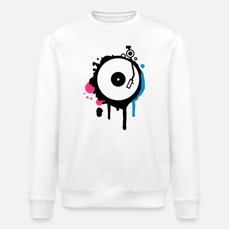 Turntable Graffiti - Stanley/Stella Unisex Bio-Sweatshirt ROLLER - Weiß
