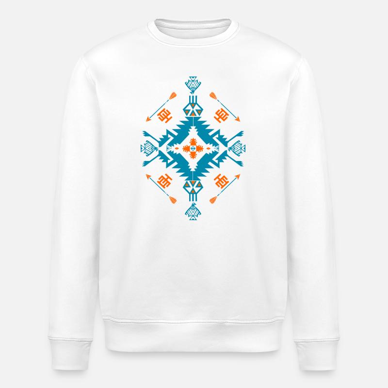 einheimische Mandalas - Stanley/Stella Unisex Bio-Sweatshirt ROLLER - Weiß