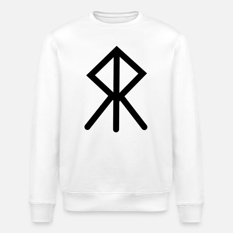 Moed Viking rune COURAGE - Sweat bio ROLLER Stanley/Stella Unisexe - blanc