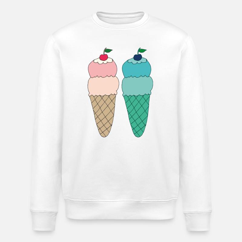 Ice variations 2 times - Stanley/Stella ROLLER Unisex Organic Sweatshirt - white