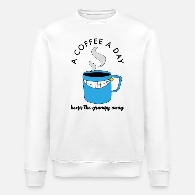 ACoffeeADay - Stanley/Stella ROLLER Unisex Organic Sweatshirt - white