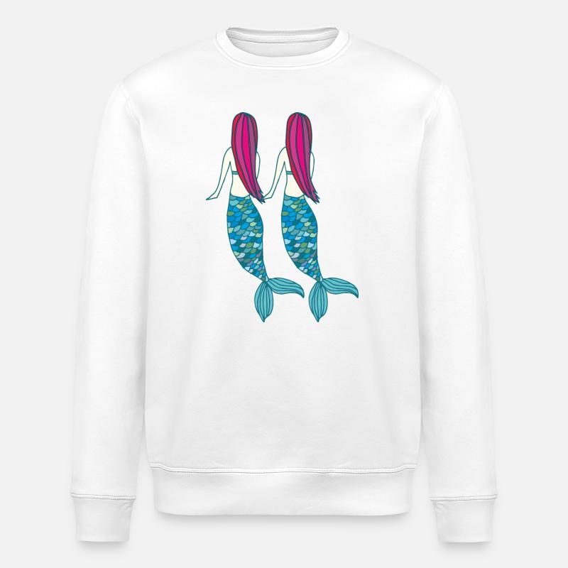 Double Sirène - Sweat bio ROLLER Stanley/Stella Unisexe - blanc