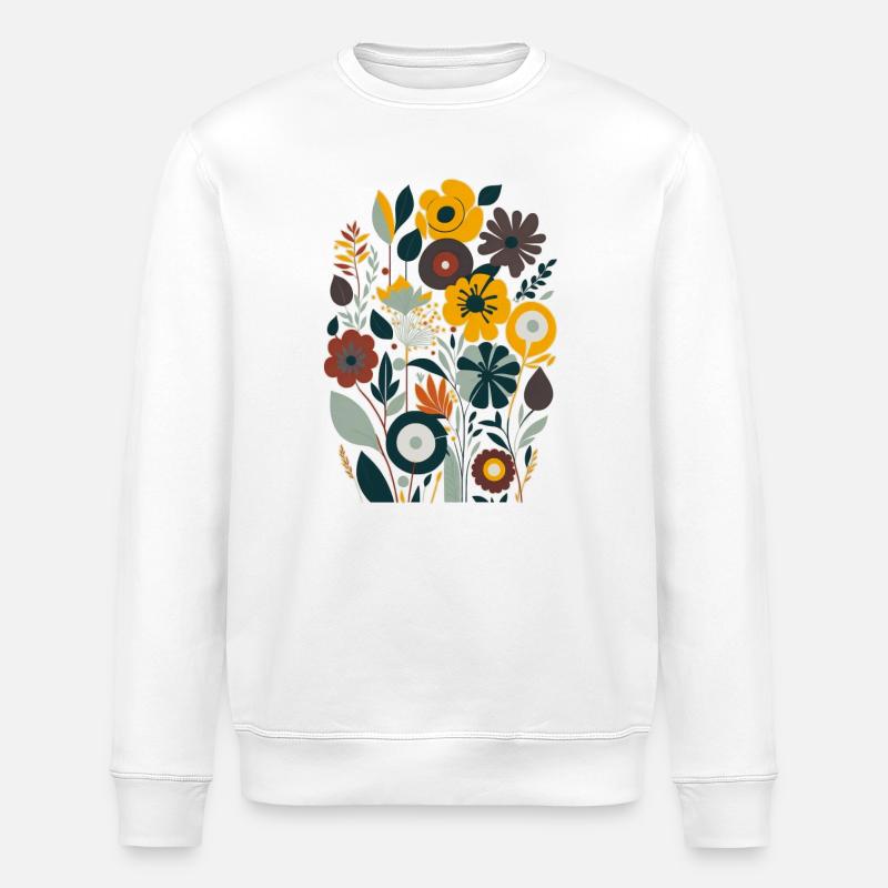 Blumenstrauß - Stanley/Stella Unisex Bio-Sweatshirt ROLLER - Weiß