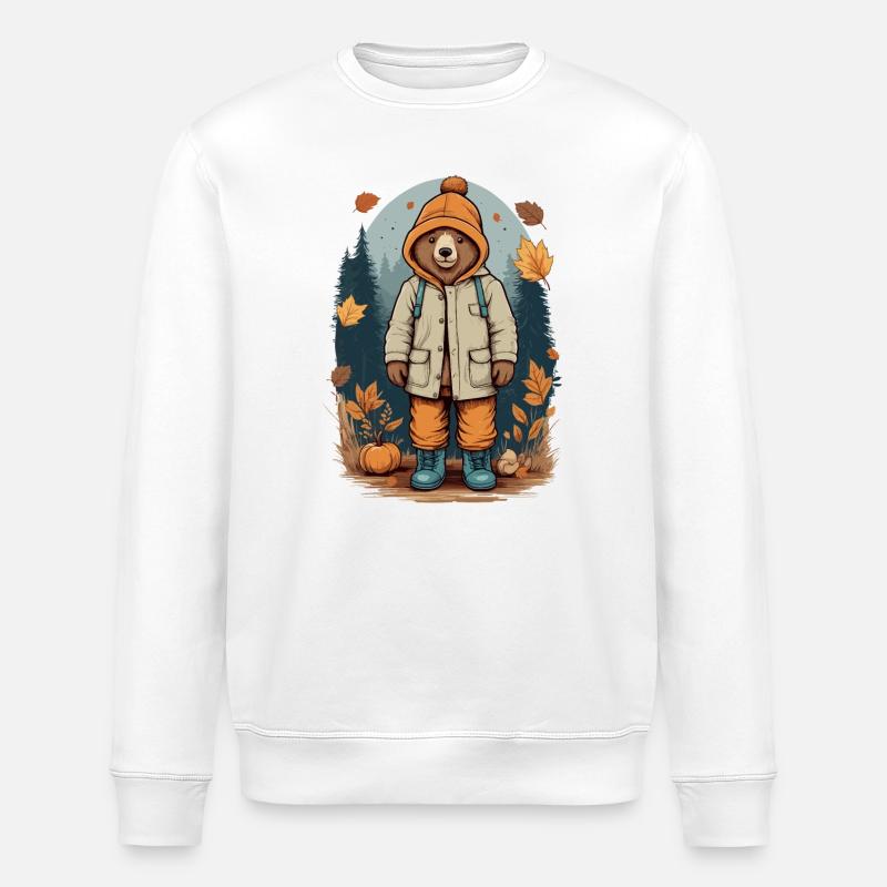 Süßer Bär - Stanley/Stella Unisex Bio-Sweatshirt ROLLER - Weiß