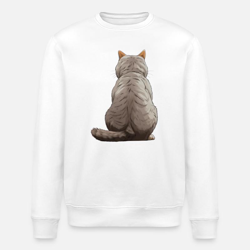 Chat British Shorthair - Sweat bio ROLLER Stanley/Stella Unisexe - blanc