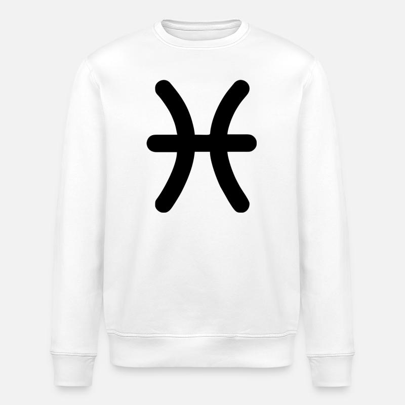 Fische Sternzeichen Fische - Stanley/Stella Unisex Bio-Sweatshirt ROLLER - Weiß