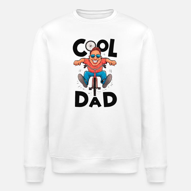 Cool papa cyclisme illustration - Sweat bio ROLLER Stanley/Stella Unisexe - blanc