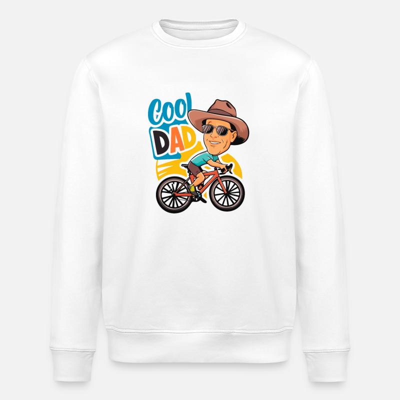 Cool papa cyclisme illustration - Sweat bio ROLLER Stanley/Stella Unisexe - blanc