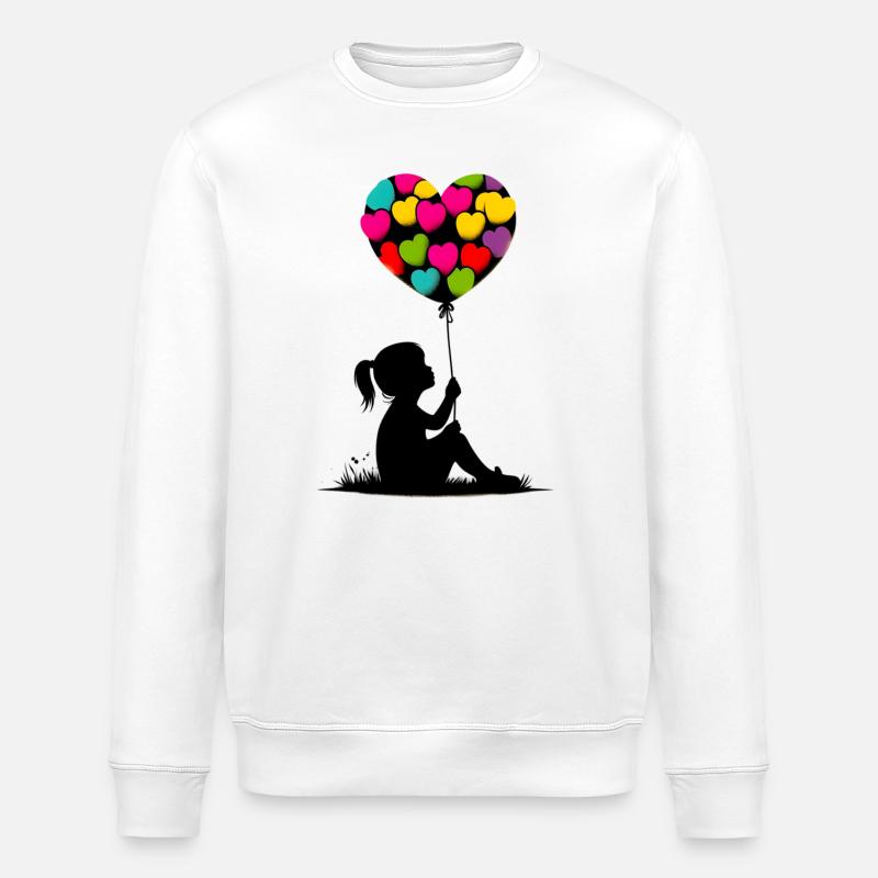 Herzensliebe - Stanley/Stella Unisex Bio-Sweatshirt ROLLER - Weiß