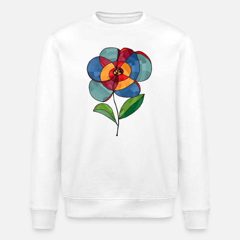 Fleur - Sweat bio ROLLER Stanley/Stella Unisexe - blanc