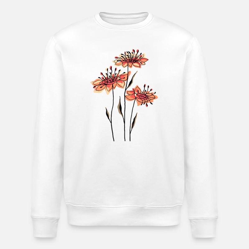 Fleur - Sweat bio ROLLER Stanley/Stella Unisexe - blanc