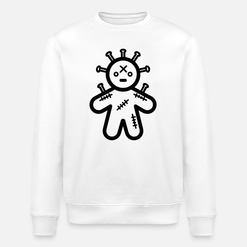 Voodoo Doll - Stanley/Stella ROLLER Unisex Organic Sweatshirt - white
