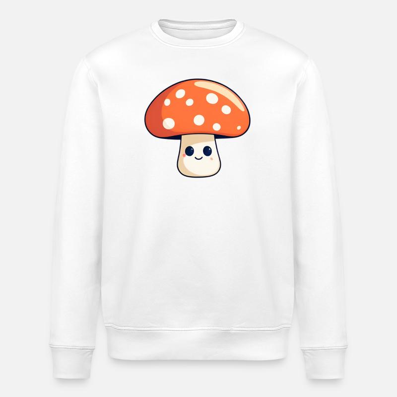 Champignon ami Illustration d’automne - Sweat bio ROLLER Stanley/Stella Unisexe - blanc