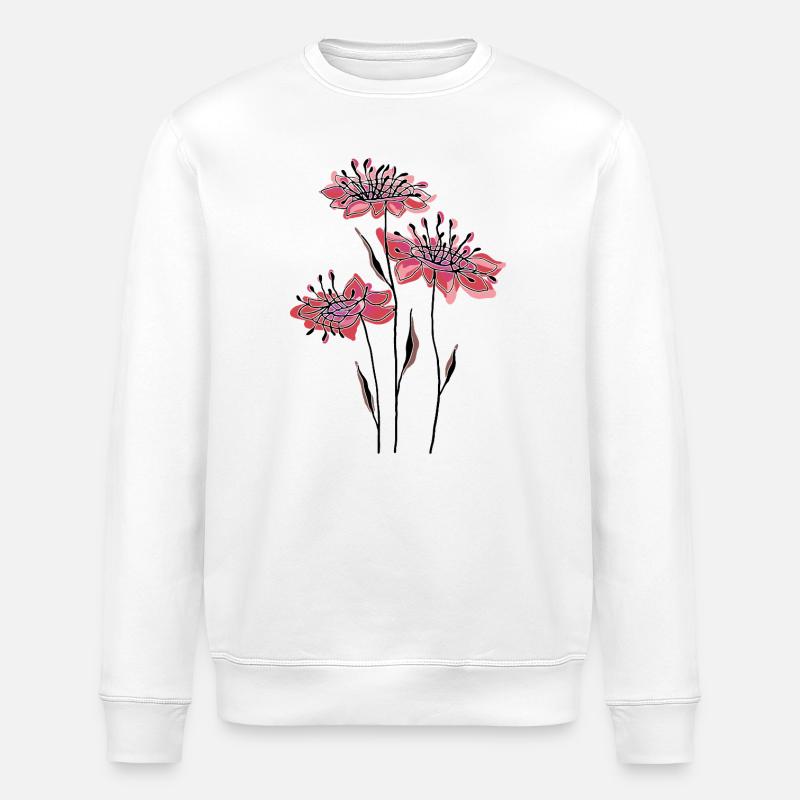 Blumen - Stanley/Stella Unisex Bio-Sweatshirt ROLLER - Weiß