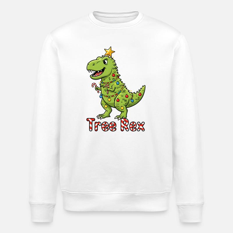 Tendance de Noël Tree Rex - Sweat bio ROLLER Stanley/Stella Unisexe - blanc