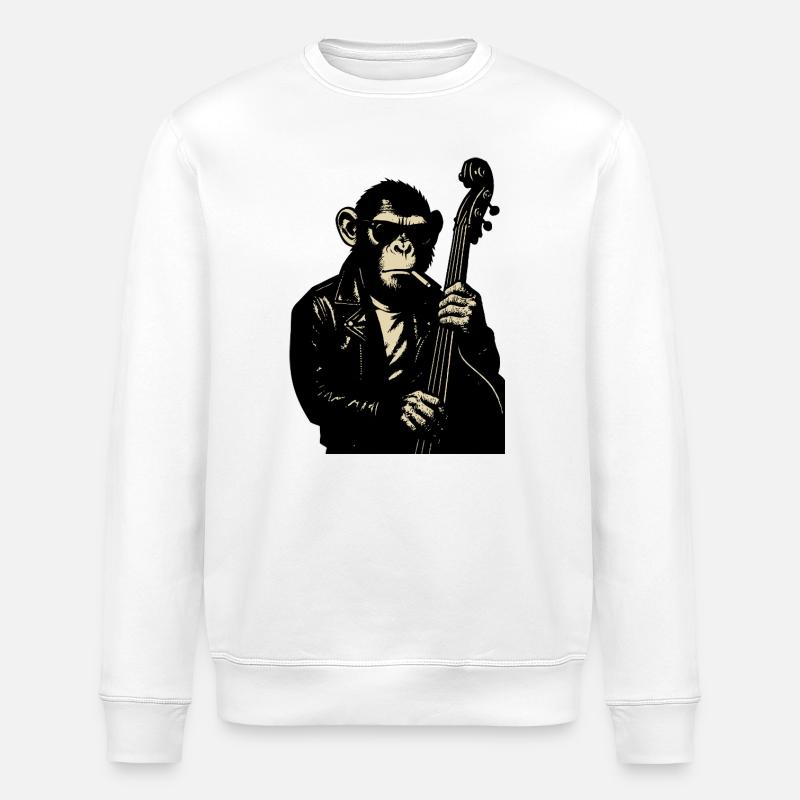 Monkey Rocker Basse en cuir - Sweat bio ROLLER Stanley/Stella Unisexe - blanc