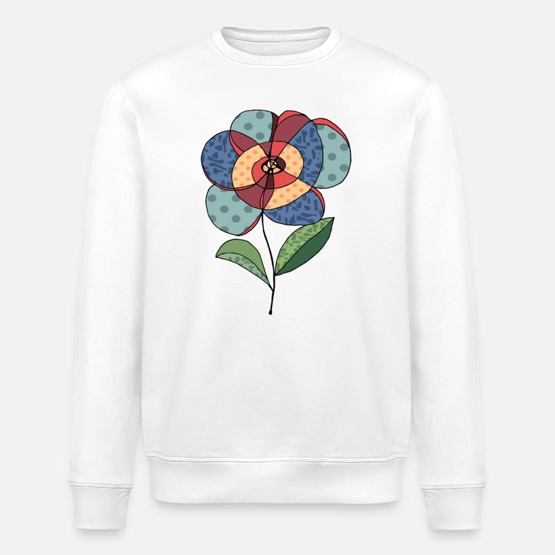 Fleur - Sweat bio ROLLER Stanley/Stella Unisexe - blanc