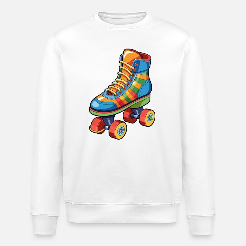 Roller skate - Stanley/Stella ROLLER Unisex Organic Sweatshirt - white