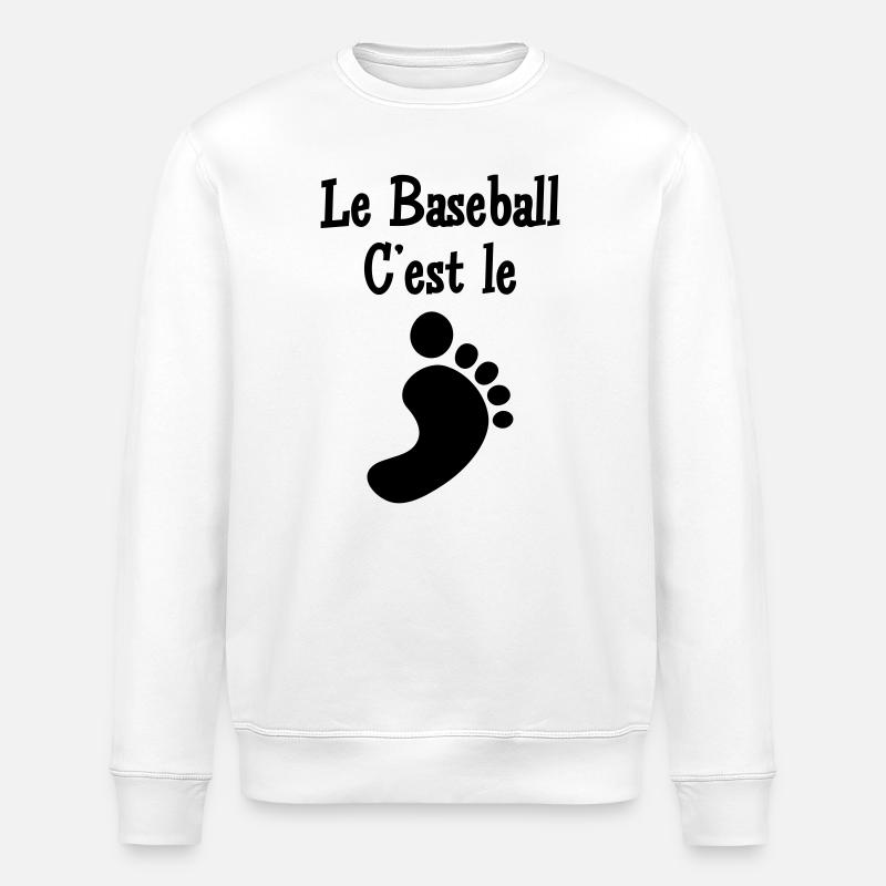 Baseball ist der Fuß - Stanley/Stella Unisex Bio-Sweatshirt ROLLER - Weiß