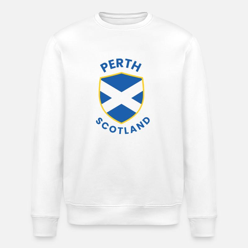 Perth Schottlands Wappenschild - Stanley/Stella Unisex Bio-Sweatshirt ROLLER - Weiß