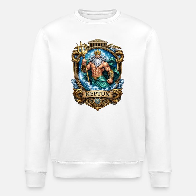 Neptune Roi de la Mer - Sweat bio ROLLER Stanley/Stella Unisexe - blanc