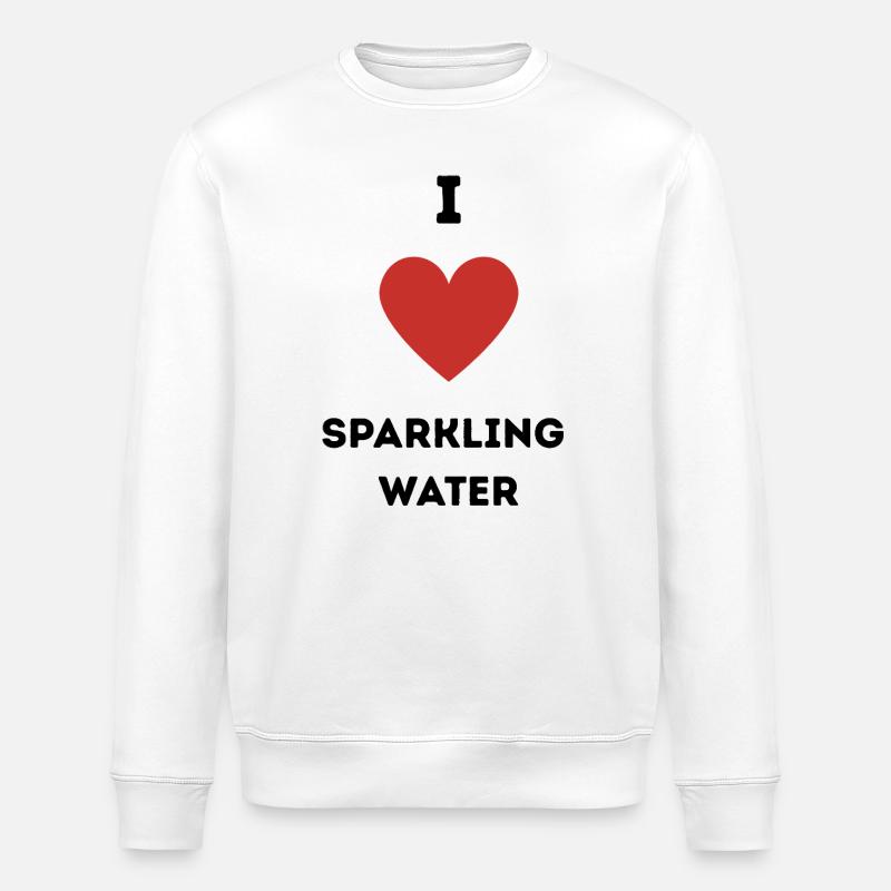 I Love Sparkling Water - Stanley/Stella Unisex Bio-Sweatshirt ROLLER - Weiß