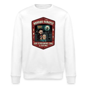 Cinéma fanatique de l’horreur Humour - Sweat bio ROLLER Stanley/Stella Unisexe - blanc - Devant - Nik (191cm)