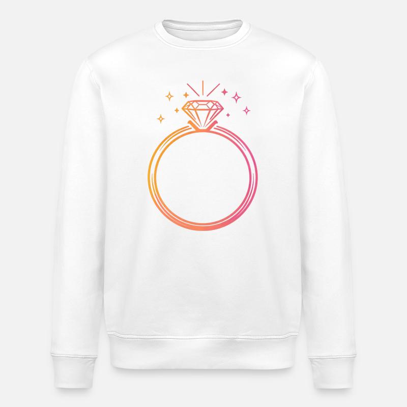  Ring - personalisierbar - Stanley/Stella Unisex Bio-Sweatshirt ROLLER - Weiß