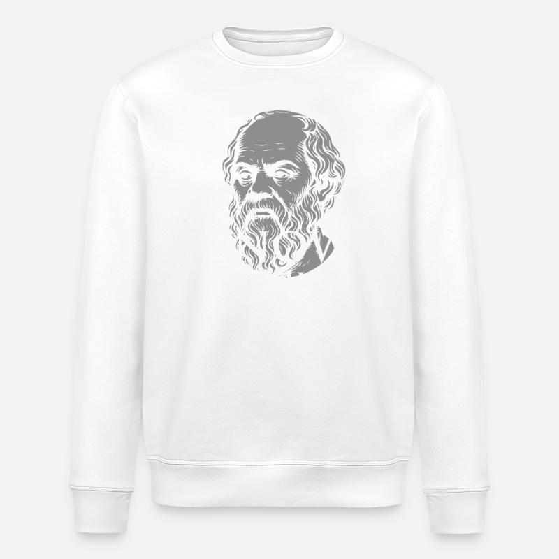 Know Nothing Socrates - Stanley/Stella ROLLER Unisex Organic Sweatshirt - white