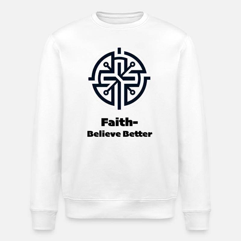 Kreisgeometrie Mandala-Circuit - Stanley/Stella Unisex Bio-Sweatshirt ROLLER - Weiß