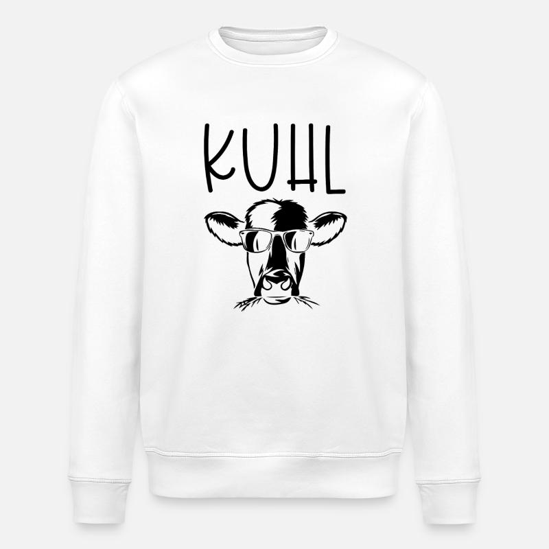 Agriculture des éleveurs de vaches Kuhl - Sweat bio ROLLER Stanley/Stella Unisexe - blanc