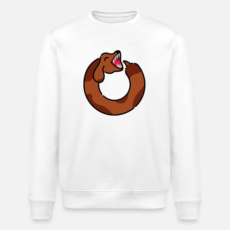 Dackel ouroboros - Stanley/Stella Unisex Bio-Sweatshirt ROLLER - Weiß