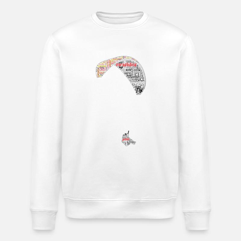 Paraglider Wordcloud - Sweat bio ROLLER Stanley/Stella Unisexe - blanc