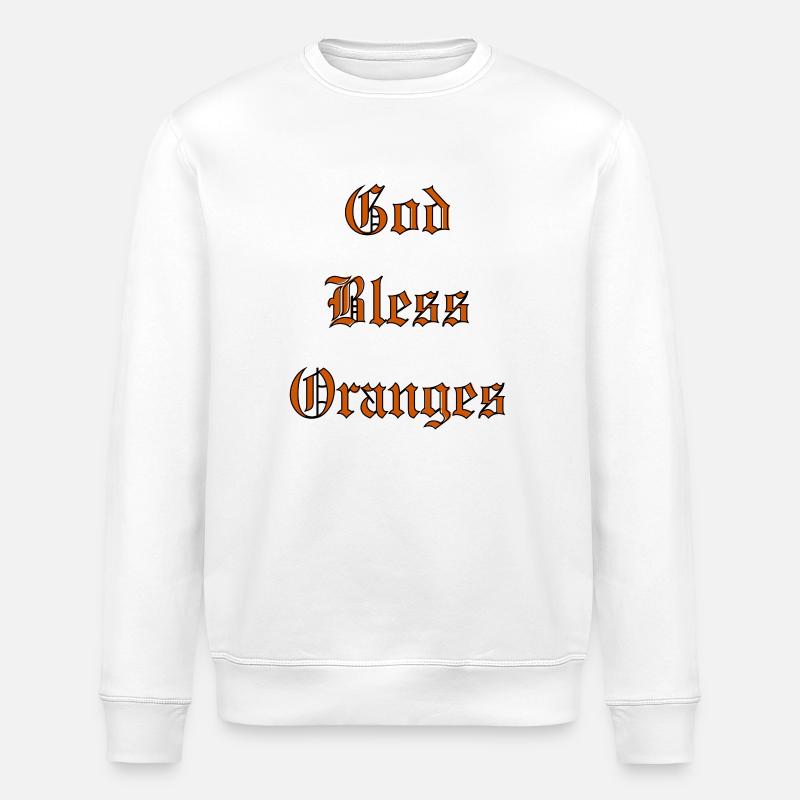 GodBlessOranges - Stanley/Stella Unisex Bio-Sweatshirt ROLLER - Weiß