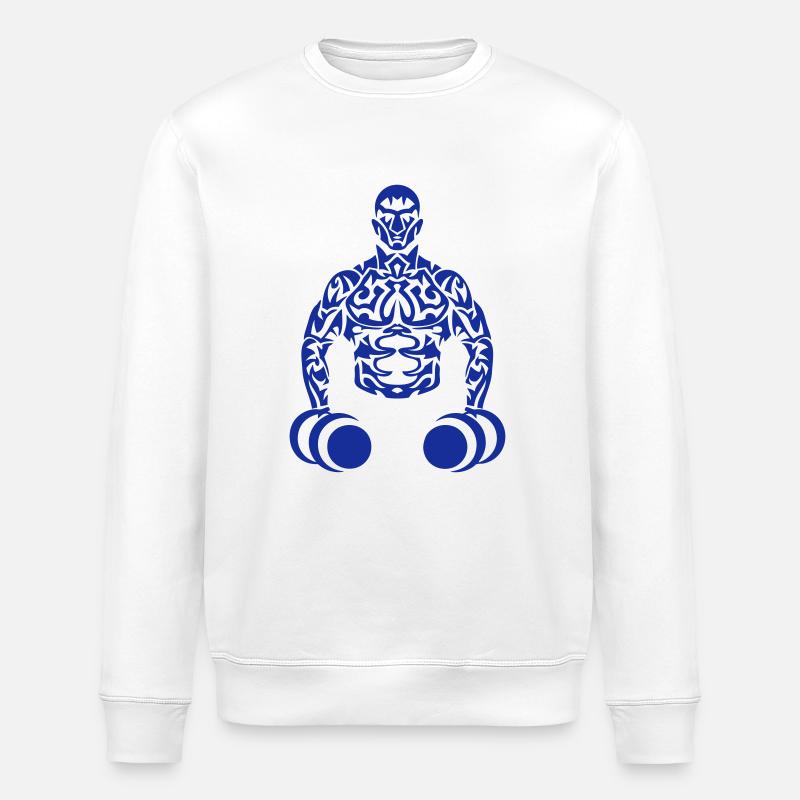 bodybuilder musculation muscu tribal - Sweat bio ROLLER Stanley/Stella Unisexe - blanc