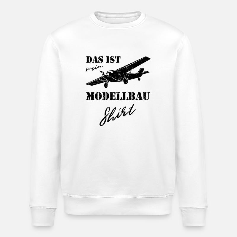 Maquette d’avion - Sweat bio ROLLER Stanley/Stella Unisexe - blanc