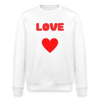 Liebe - Stanley/Stella Unisex Bio-Sweatshirt ROLLER - Weiß - Vorne - Nik (191cm)