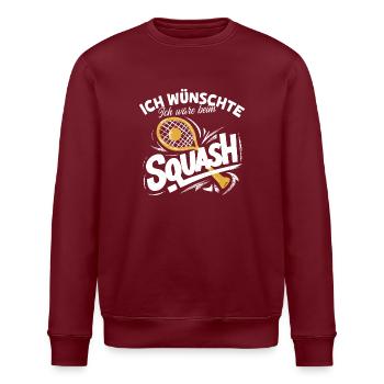 Squash Wunsch Spiel Fan Shirt Idee Hobby Sport - Stanley/Stella Unisex Bio-Sweatshirt ROLLER - Weiß - Vorne - Nik (191cm)