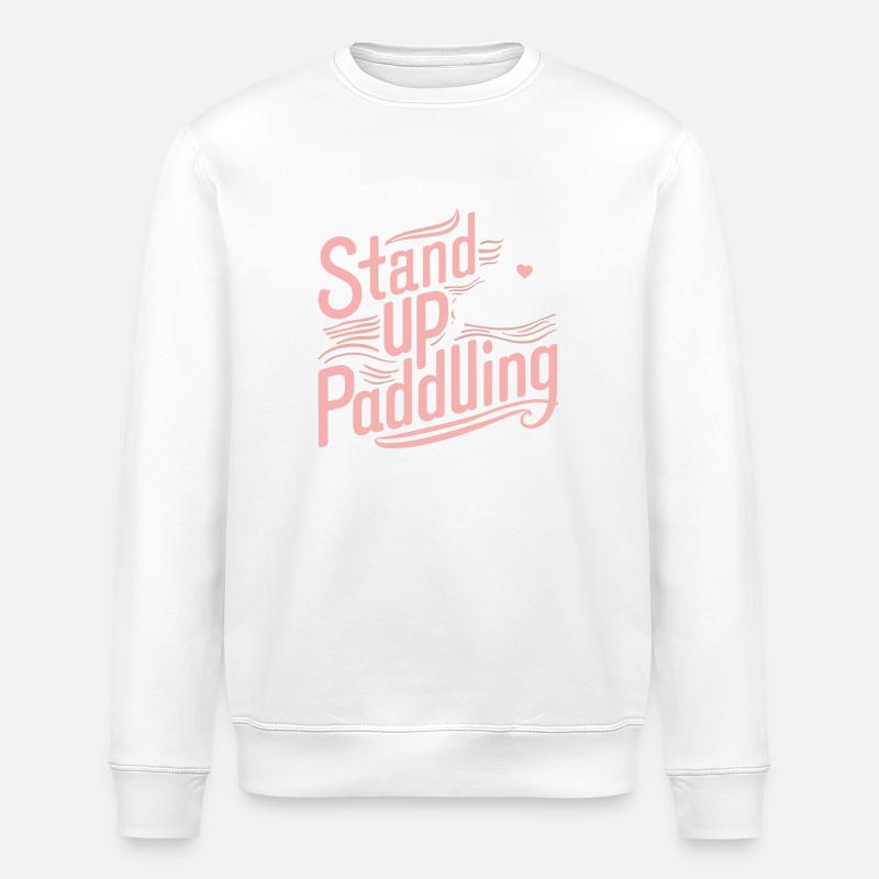 SUP-Liebe Paddel-Abenteuer Geschenkidee Fans - Stanley/Stella Unisex Bio-Sweatshirt ROLLER - Weiß
