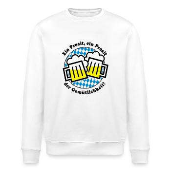 Ein Prosit der Gemütlichkeit! (Bier-Maßkrug) - Stanley/Stella Unisex Bio-Sweatshirt ROLLER - Weiß - Vorne - Nik (191cm)