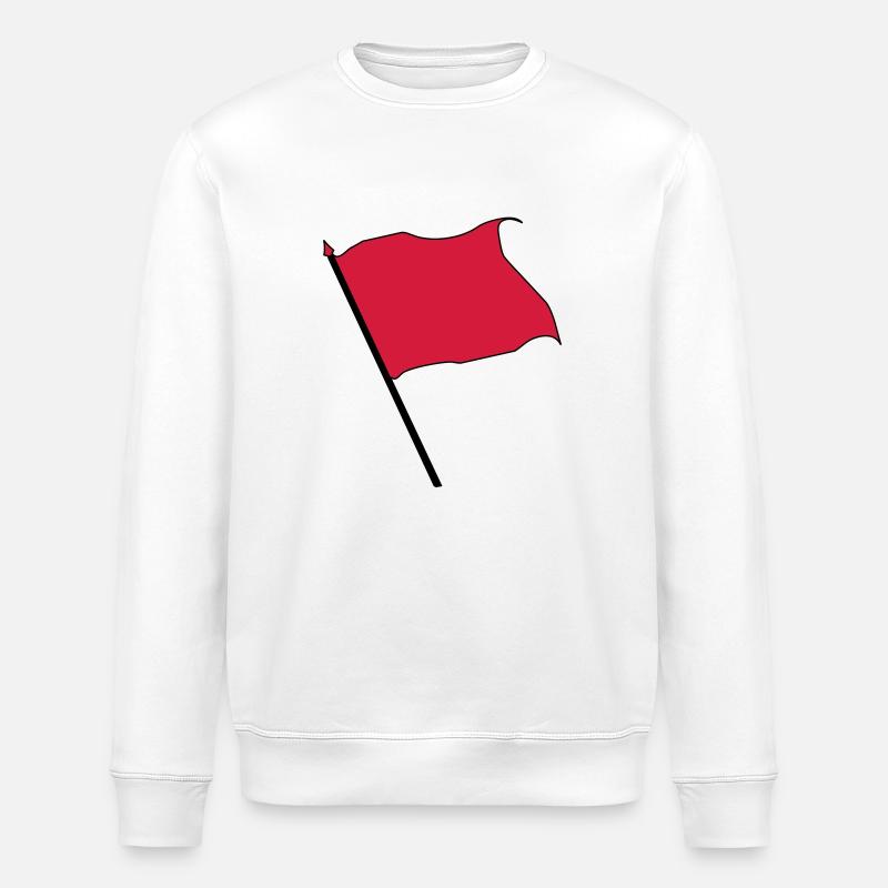 drapeau rouge - Sweat bio ROLLER Stanley/Stella Unisexe - blanc