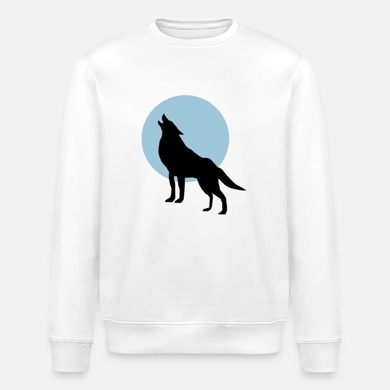 Loup et Lune - Sweat bio ROLLER Stanley/Stella Unisexe - blanc