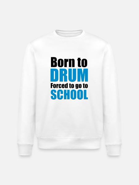 drums - Stanley/Stella ROLLER Unisex Organic Sweatshirt - white