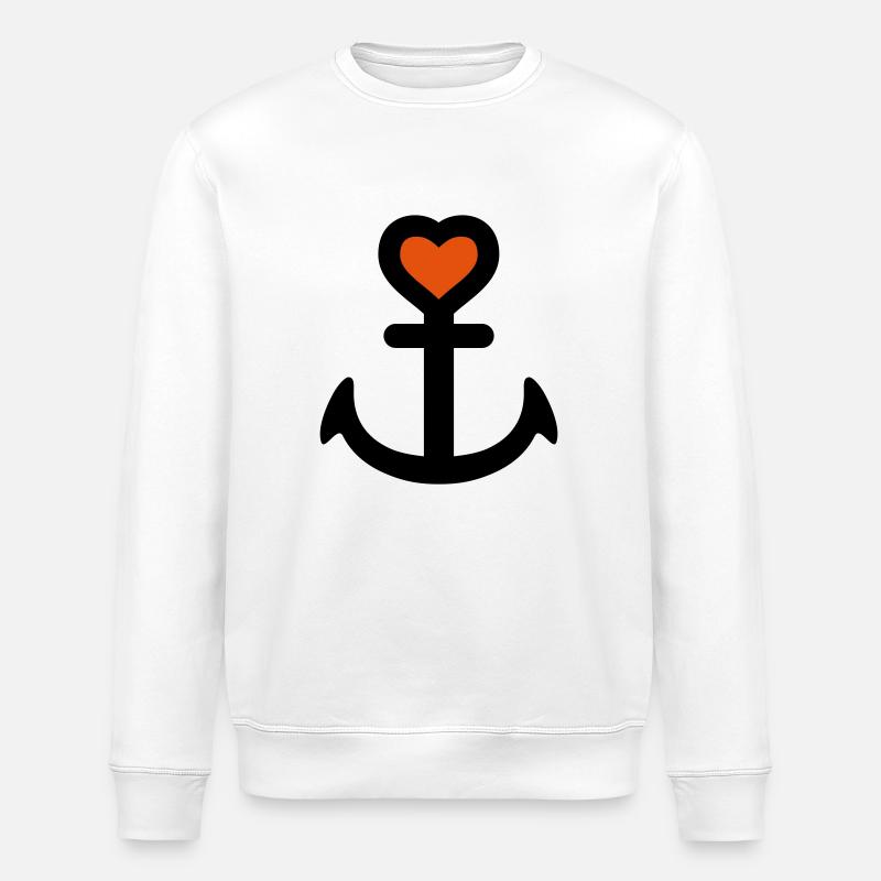 herzanker_062011a_2c - Stanley/Stella ROLLER Unisex Organic Sweatshirt - white