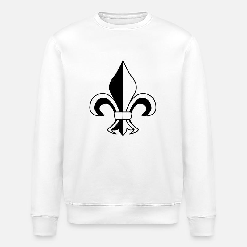 Fleur de Lis - Sweat bio ROLLER Stanley/Stella Unisexe - blanc